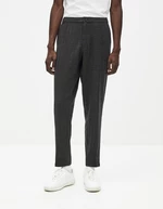 Dark grey plaid cropped trousers Celio Soridge