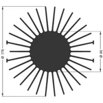 LED chladič Fischer Elektronik SK 590 20 SA 10021727, 1.4 K/W, (Ø x v) 178 mm x 20 mm