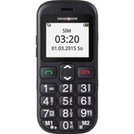 Swisstone BBM 320c telefon pro seniory nabíjecí stanice, tlačítko SOS černá