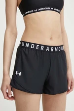 Tréningové šortky Under Armour Play Up 3.0 čierna farba, s potlačou, stredne vysoký pás, 1344552