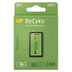 Batéria nabíjacie GP ReCyko, 9V, 200mAh, NiMH, krabička 1ks (B2152) nabíjacia batéria • 6F22 9 V (1604) • minimálna kapacita 200 mAh • napätie 8,4 V •