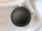Vánoční ozdoby Velká vánoční koule 4 ks - černá matná