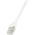 LogiLink CP2051U RJ45 sieťové káble, prepojovacie káble CAT 6 U/UTP 2.00 m biela s ochranou 1 ks