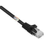 Basetech BT-2270735 RJ45 sieťové káble, prepojovacie káble CAT 5e U/UTP 0.50 m čierna s ochranou 1 ks