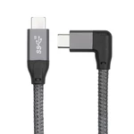 ULT-unite USB3.1 Type C Elbow Data Cable 20Gbps Gen2 USB Male to Female USB Cable PD Fast Charging Cable