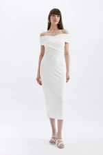 DEFACTO Bodycon Cross Collar Combed Cotton Sleeveless Maxi Dress