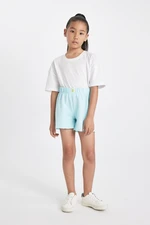 DEFACTO Girl's Woven Labeled Shorts