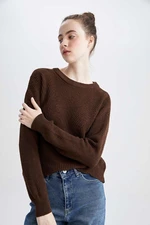 DEFACTO Regular Fit Basic Long Sleeve Thessaloniki Knitted Basic Sweater H6905az22au