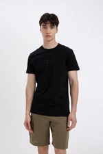 DEFACTO Slim Fit Slim Fit Crew Neck Printed Short Sleeve T-Shirt