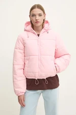 Bunda Juicy Couture MARGIE PUFFER dámská, růžová barva, zimní, JCOIJ224553