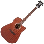 D'Angelico Premier Bowery LS Natural Mahogany Satin Guitare Dreadnought acoustique-électrique