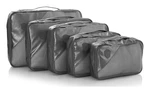 Heys Metallic Packing Cube 5pc Charcoal