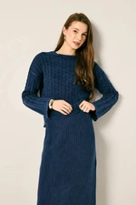 DEFACTO Regular Fit Cotton Knitted Patterned Knitwear Sweater Tunic