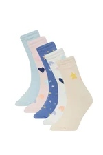 DEFACTO Girl&#39;s 5-Piece Cotton Long Socks