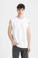 DEFACTO Boxy Fit Printed Crew Neck Heavy Fabric Undershirt