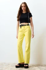 Trendyol Yellow High Waist Wide Leg Jeans