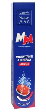 ZDROVIT MULTIVITAMÍN + MINERÁLY + ŽEN-ŠEN 24 šumivých tabliet