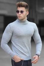 Madmext Gray Turtleneck Sweater 4656