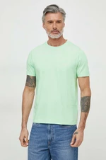 Bavlnené tričko Boss Green pánsky,zelená farba,jednofarebný,50515620