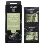 APIVITA Express Beauty Green Clay Face Mask, 2x8ml