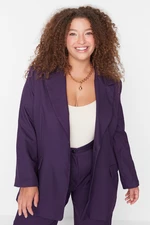 Trendyol Curve Purple Oversize Blazer Woven Jacket