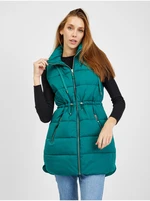 Orsay Dark Green Ladies Quilted Vest - Ladies