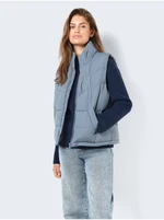 Grey Ladies Quilted Vest Noisy May Dalcon - Ladies