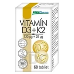 EDENPHARMA Vitamín D3 + K2 tablety 60 ks