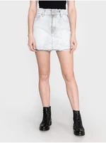 Light grey women's short denim skirt Replay - Women's