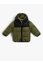 Koton Puffer Coat Hooded Inner Plush Lined Zipper