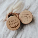 Personalised First Curl Baby's First Lock of Hair Keepsake Box Engraved Wooden Trinket Box Christening Baby Shower Gift