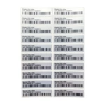 100PCS/ product packaging label Pre-printed Barcode 128 label Matte Silver PET No repeat numbering no fading Size 40X10mm