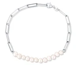 JwL Luxury Pearls Fashion stříbrný náramek s perlami JL0757