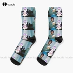 Uzi And Kanna Socks Custom Socks Personalized Custom Unisex Adult Teen Youth Socks 360° Digital Print Christmas Gift Funny Sock