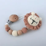 Pacifier Clip for Boy Girl Handmade Crochet Cotton Pacifier Chain Soother Holder