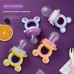 Baby Silicone Feeder Fresh Food Nibbler Fruit And Vegetable Chew Juice Pacifier Supplement Teether Baby Nipple Soother Bottles