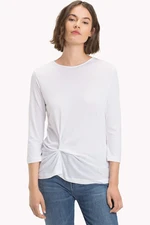 Tommy Hilfiger Top - LIV C-NK TOP 3/4 SLV biely