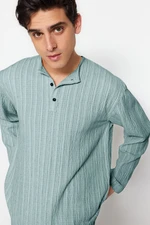 Trendyol Mint Relaxed Fit Linen Shirt