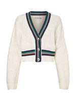 Tommy Hilfiger Cardigan - ICON CABLE V-NK CARDIGAN white