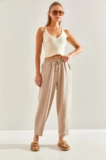 Bianco Lucci Women's Elastic Waist Trousers