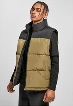 Block Puffer Vest černá/tiniolive