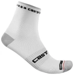 Castelli Rosso Corsa Pro 9 Sock White L/XL Chaussettes de cyclisme