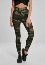 Women's Camouflage High Waist Wooden Camouflage Leggings Camo Tech