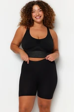 Trendyol Curve Black rövid kötött leggings