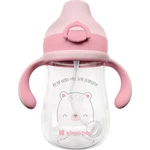 KikkaBoo Hrnček so silikónovým náustkom 300 ml 6m+ Bear with me Pink