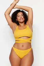 Trendyol Curve Yellow Low Waist Bikini Bottoms