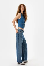 Koton Crop Wide Leg Jeans Regular Waist Slim Fit Buttoned - Wide Leg Crop Jeans