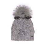 AGBO Woman's winter hat grey Terri with pompom