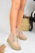 Fox Shoes Beige Suede Women's Boots