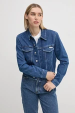 Džínová bunda Calvin Klein Jeans dámská, tmavomodrá barva, přechodná, J20J224043